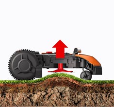 Automatyczne unoszenie ostrza Twój trawnik nie jest równy jak boisko piłkarskie? Żaden problem. Landroid automatycznie unosi ostrze, chroniąc je przed uszkodzeniem.
