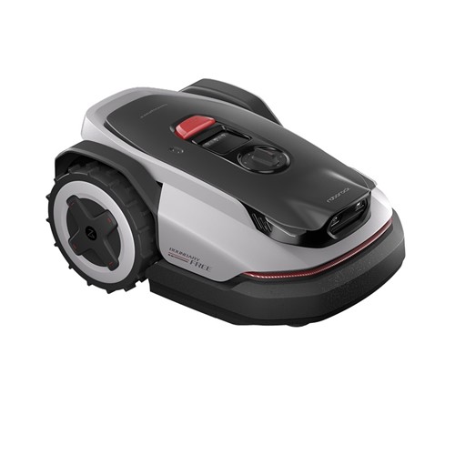 Robot koszący Roborock poruszający się po zielonym, zadbanym trawniku Kup już dziś a jutro ciesz się pięknie skoszonym trawnikiem! 