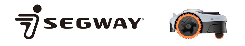 Robot koszący Segway i205 z napędem na wszystkie koła pracujący na nierównym terenie ogrodu