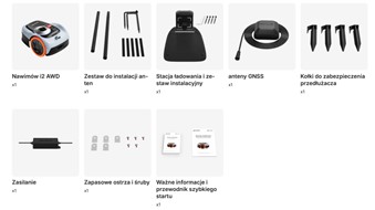 Robot koszący Segway i210 z napędem na wszystkie koła pracujący na nierównym terenie ogrodu